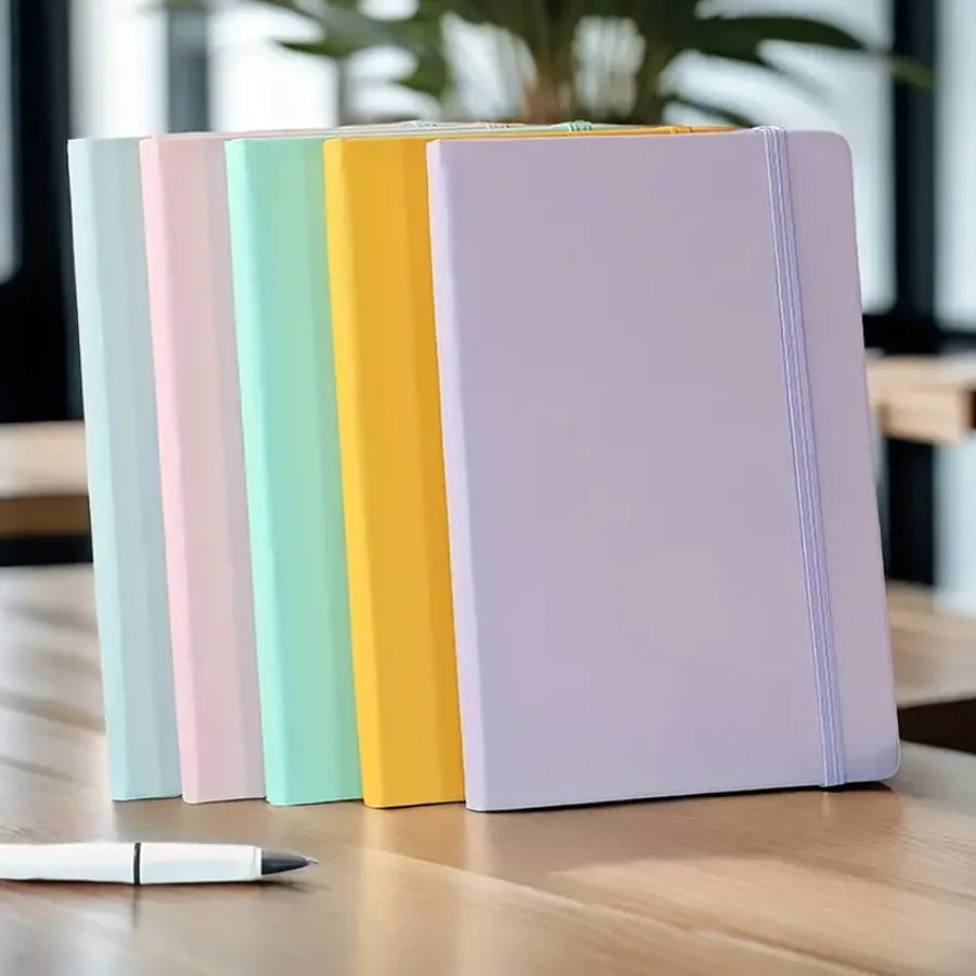A5 Business with PU Notebook, Student Notebook, 200 Pages, Handcrafted Bookbook, Handcrafted Bookbook, Comes with Memo Paper