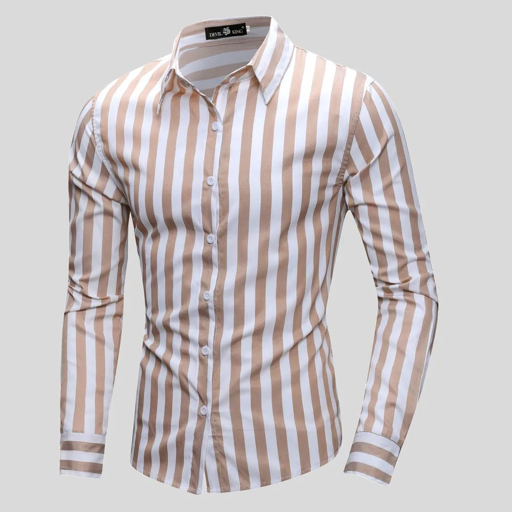 Plaid stripe Cotton Dress Shirts