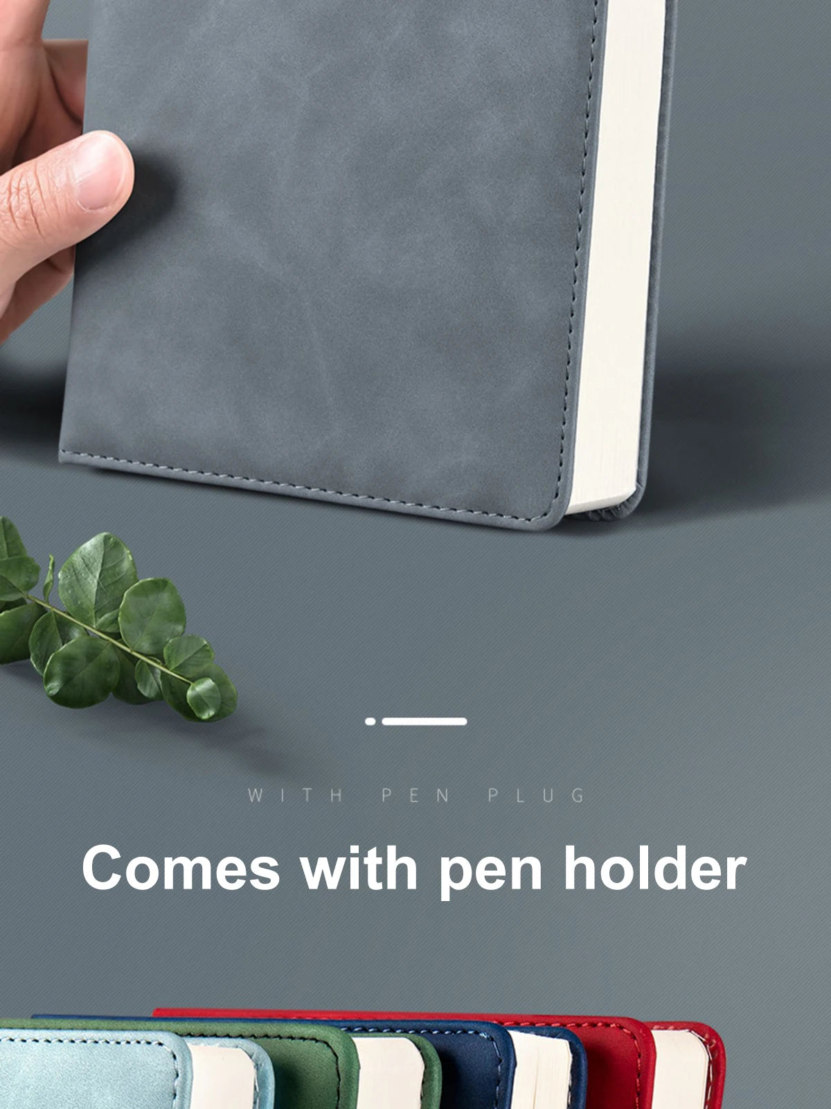 A5 Notebook Student Planning Efficiency Book Business Office Work Conference Notepad 360 Pages 100GSM Font Leather Cover