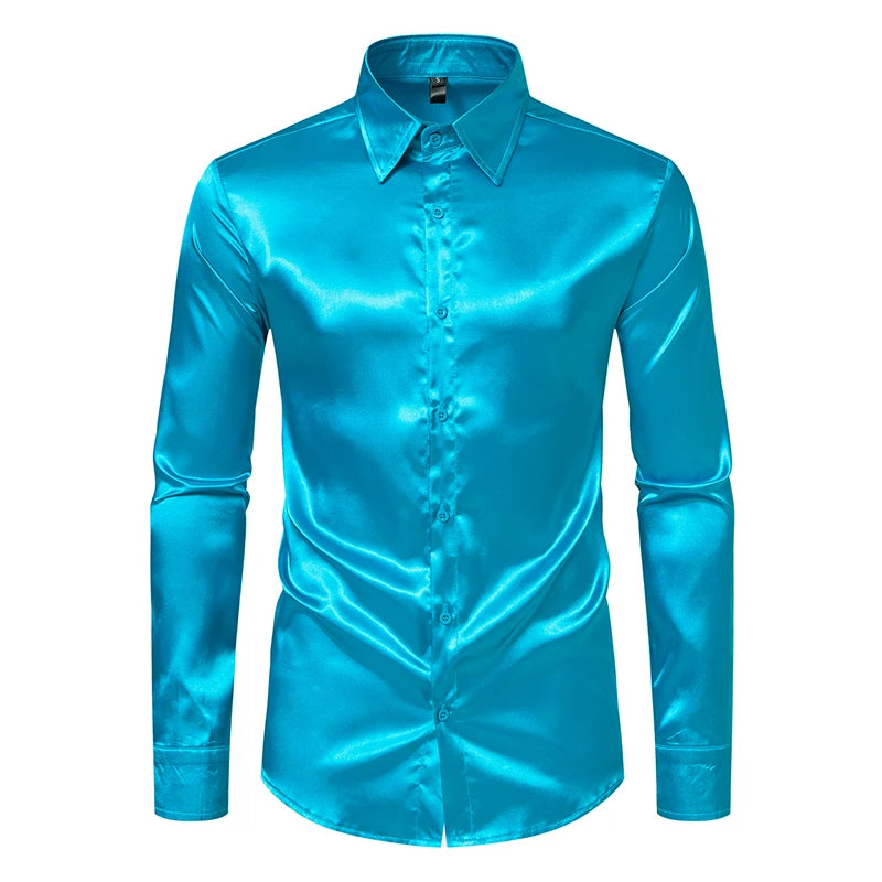Silk Smooth Satin Tuxedo Shirt