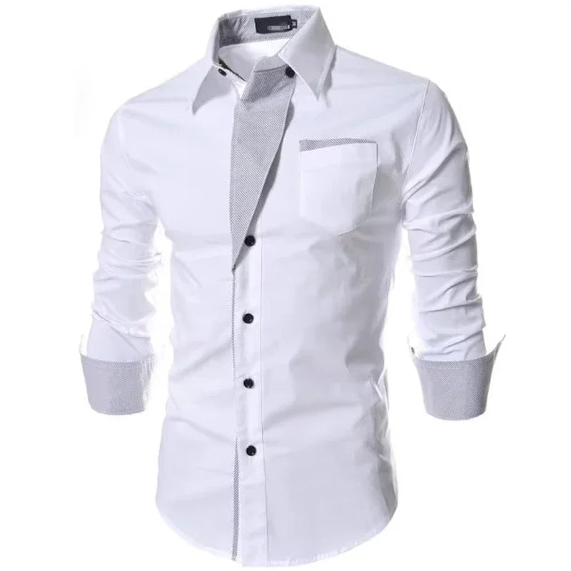 Long Sleeved Slim Fit Striped Shirts