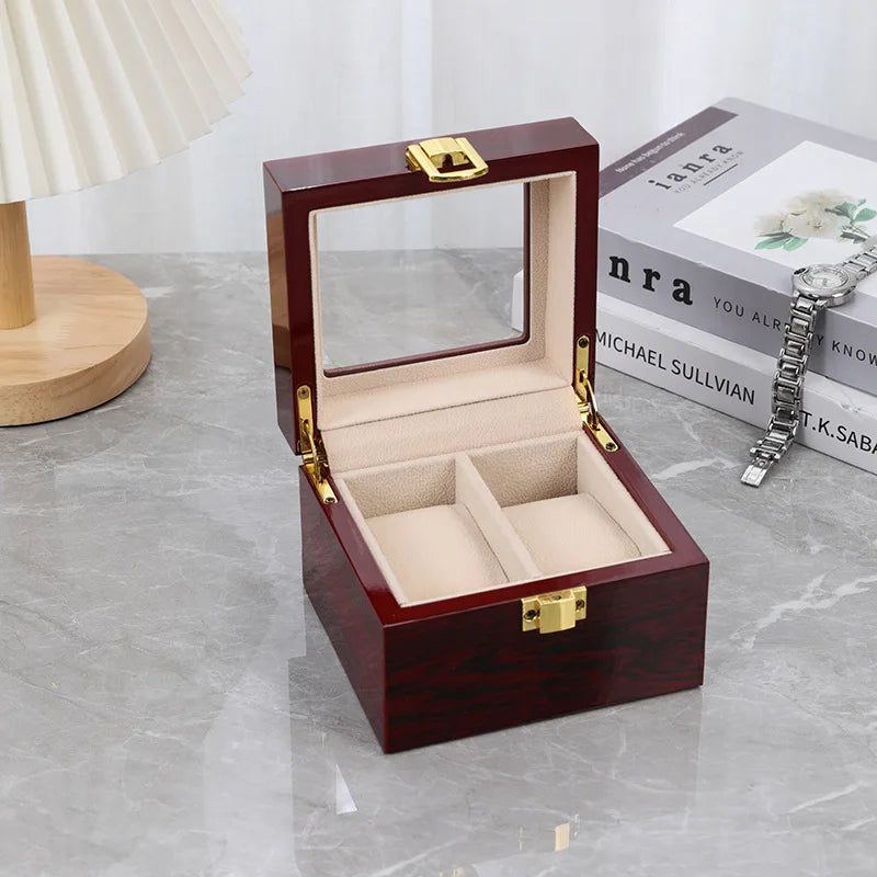 Watch Boxes 2/3/5/6/10/12 Grids Luxury Wooden Watch Organizers Wood Holder Boxes for Men Women Watches Jewelry Display