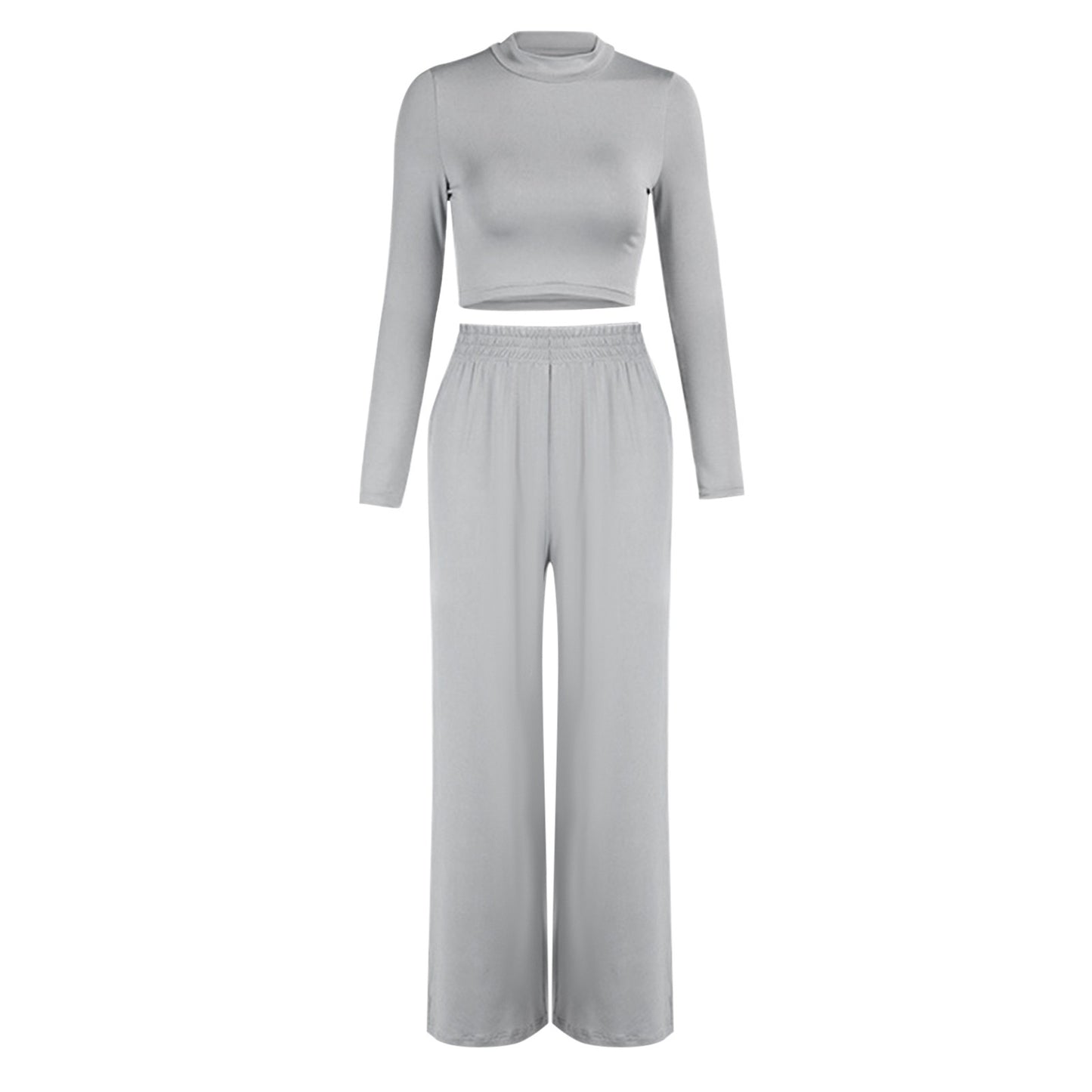 Sexy Women'S Sports Casual Suit Solid Color High Waist Slim Tight Identity Female Clothing Two Piece Set Conjuntos De Pantalones