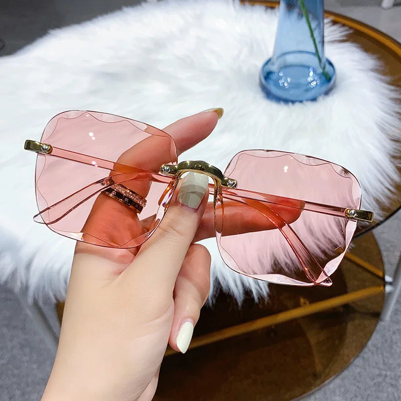 Transparent Multi-color Lenses UV400 Women Sun Glasses