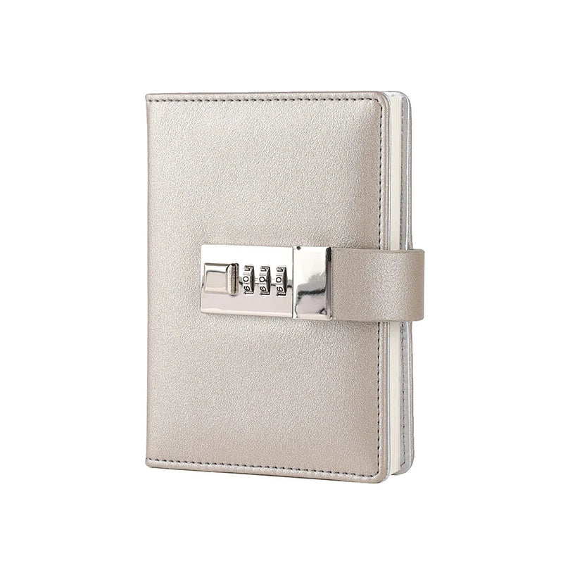 Code Diary Book With Lock PU Notepad Agenda Planner Handmade Handaccount Book Journal Travel Notebook