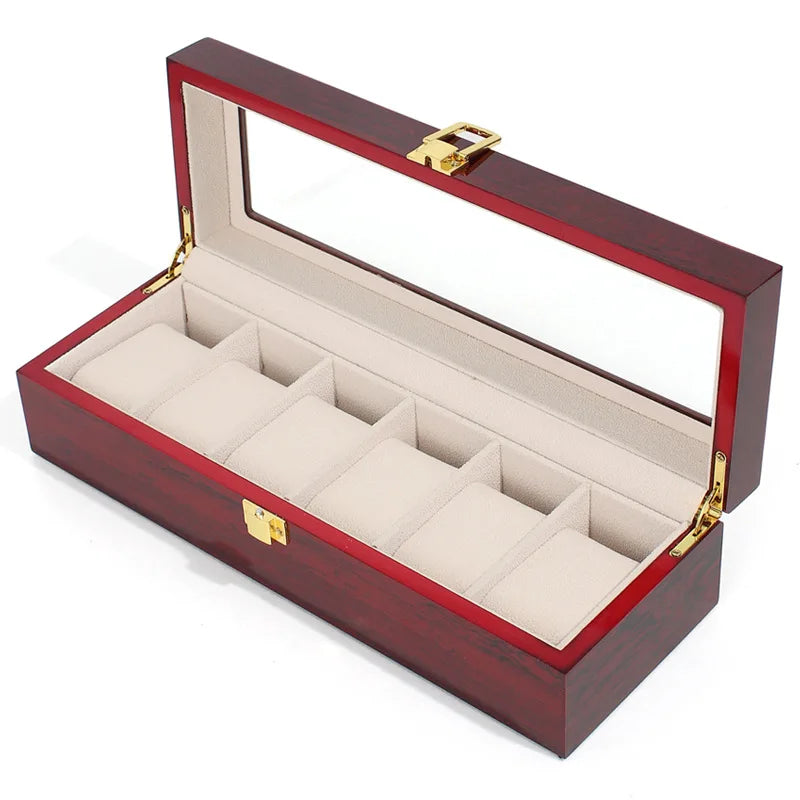 Watch Boxes 2/3/5/6/10/12 Grids Luxury Wooden Watch Organizers Wood Holder Boxes for Men Women Watches Jewelry Display