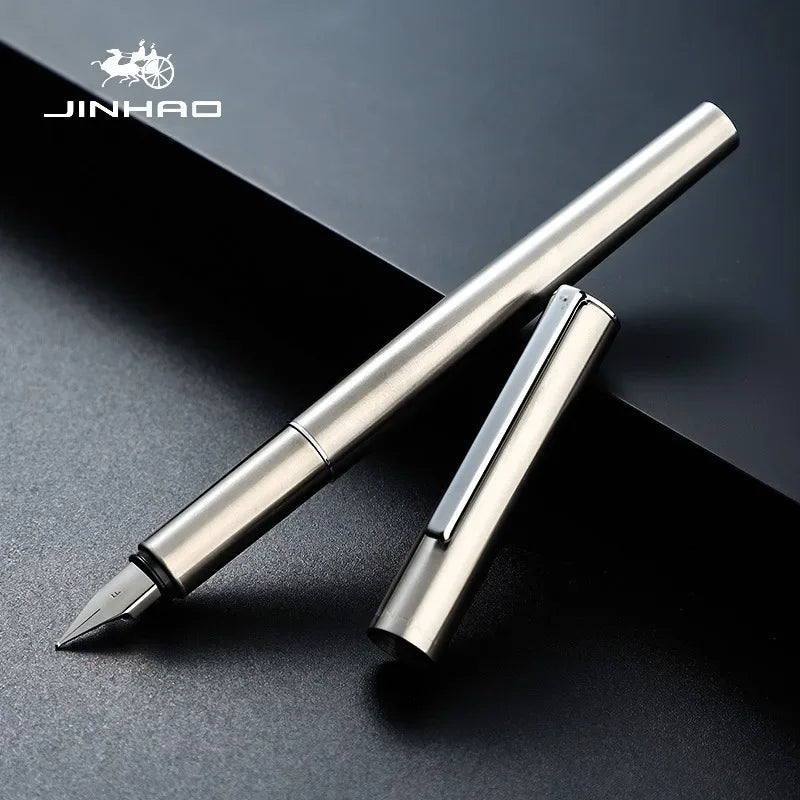Jinhao 35 Fountain Pen All Steel Luxury Quality EF/ F Nib Calligraphy Writing Pen Stationery Business Office School Supplies