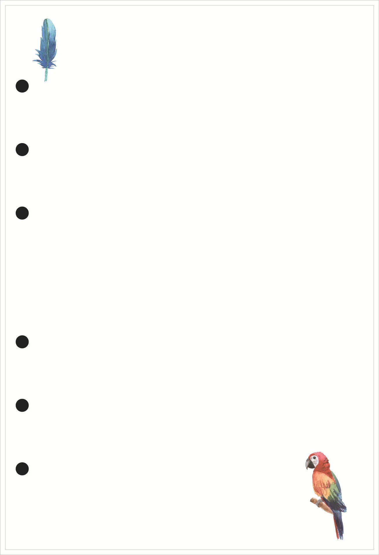 A5A6A7 45 Sheets Kawaii Loose Leaf Notebook Paper Refill Spiral Binder Index Inner PagesGrid Line Point Planner Sketchbook