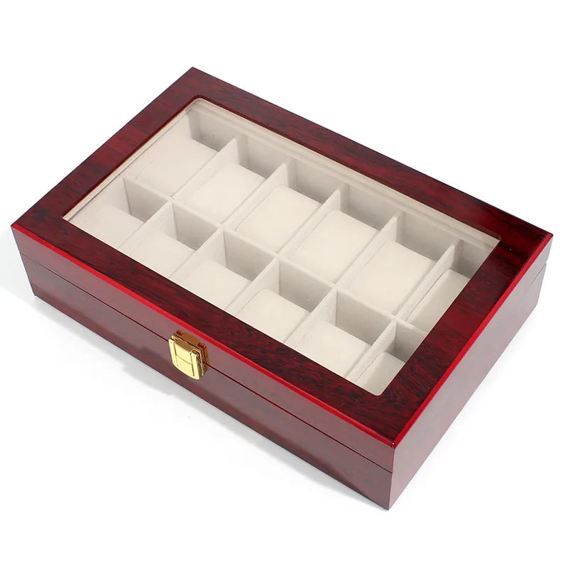 Watch Boxes 2/3/5/6/10/12 Grids Luxury Wooden Watch Organizers Wood Holder Boxes for Men Women Watches Jewelry Display