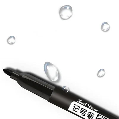9 Pcs/Set Permanent Marker Pen Fine Point Waterproof Ink Thin Nib Crude Nib Black Blue Red Ink 1.5mm Fine Color Marker Pens