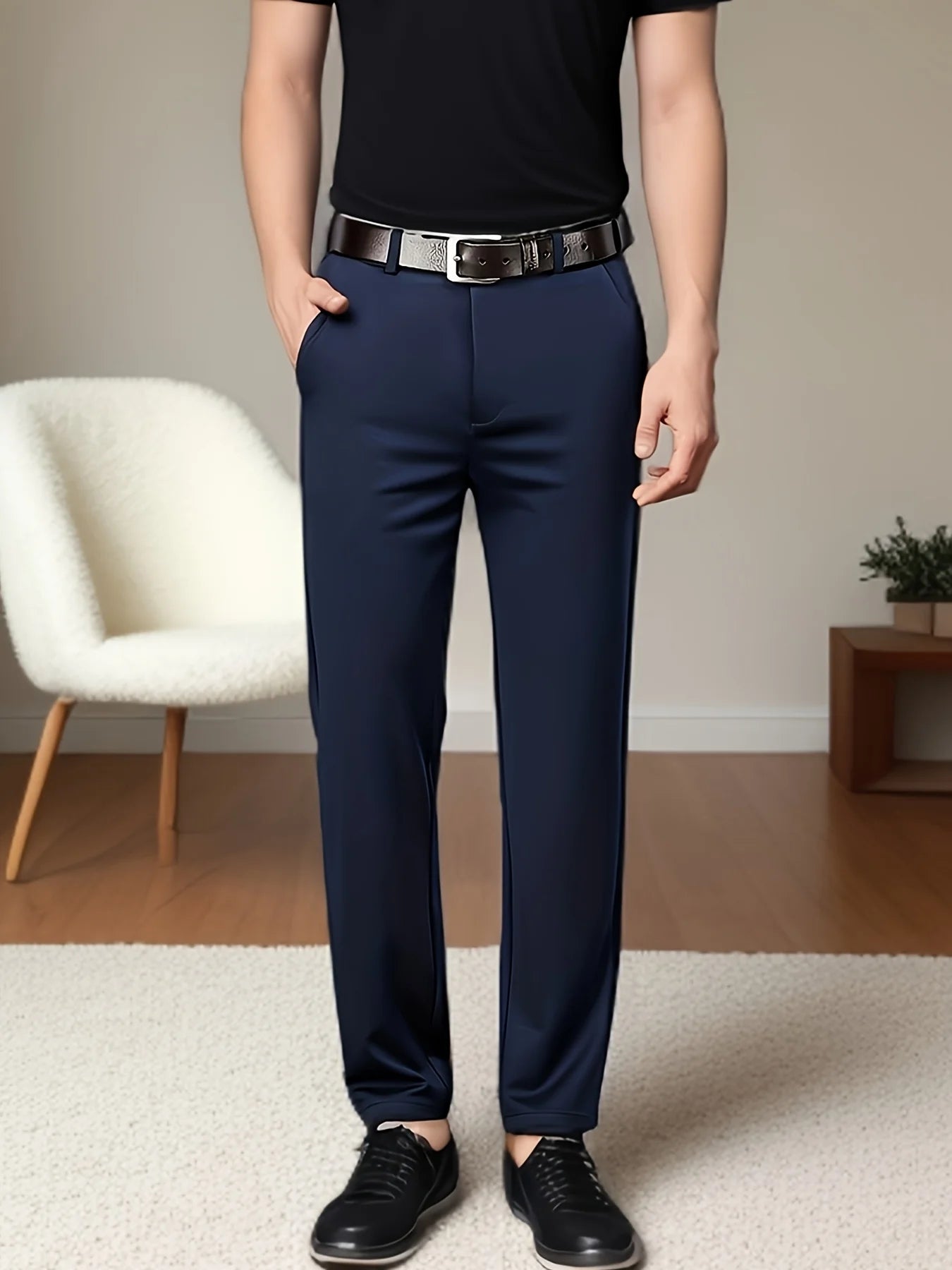 Classic Solid Color Trousers