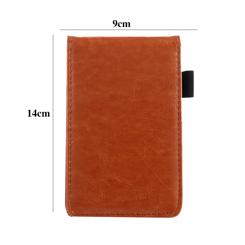 Leather Cover Pocket Planner A7 Notebook Small Notepad Note Book Business Diary Memos Office School Stationery