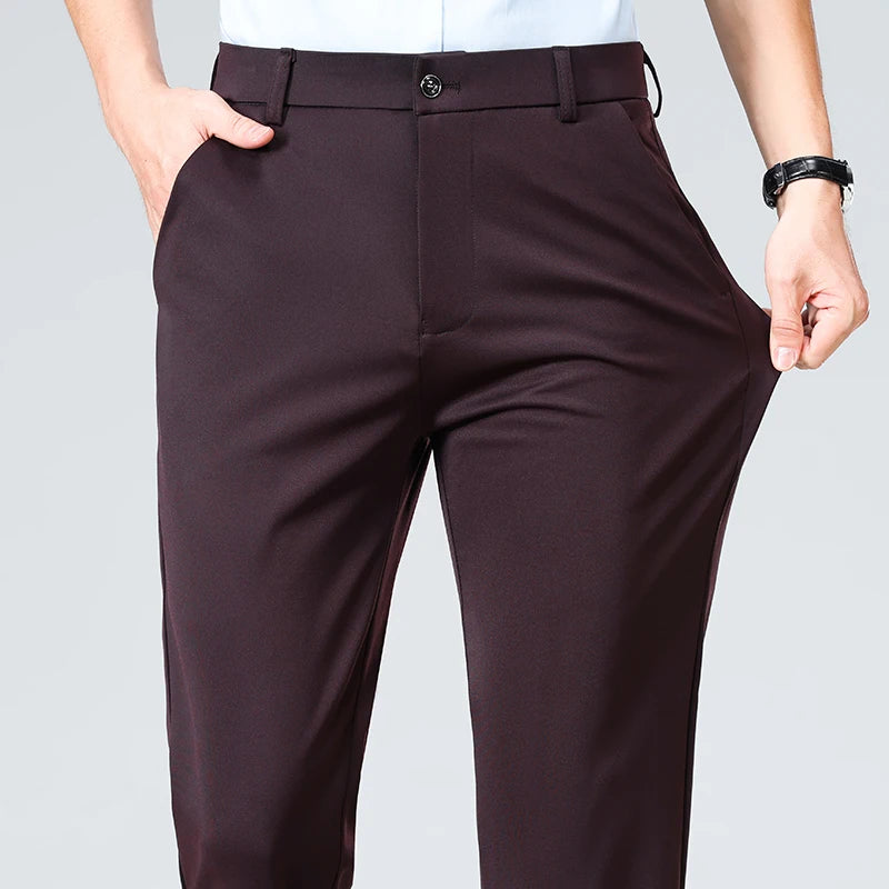 Casual Trousers Pants Pants Black Wine Red Long Pants