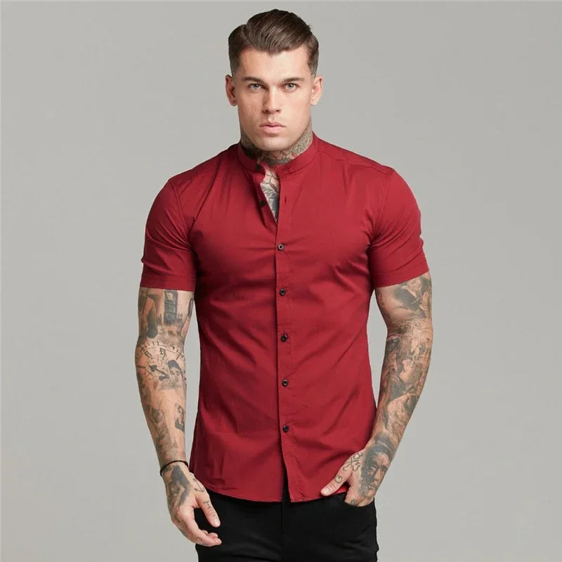 Plain Slim Fit Short Sleeve Casual Dry T-Shirts