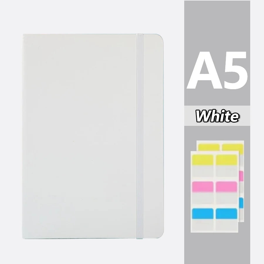 A5 Business with PU Notebook, Student Notebook, 200 Pages, Handcrafted Bookbook, Handcrafted Bookbook, Comes with Memo Paper