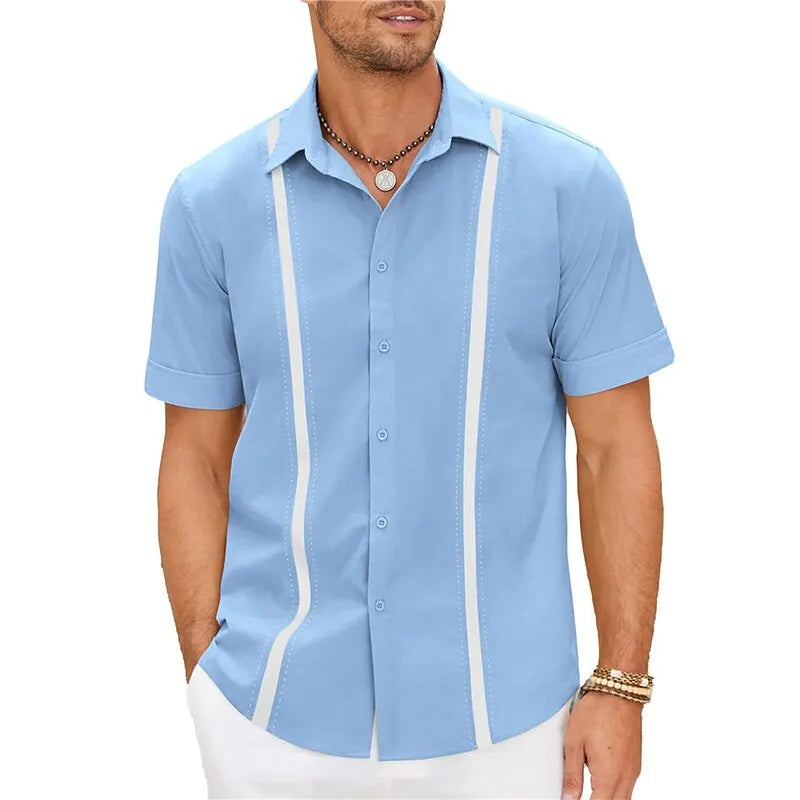 Guayabera Shirts Button-Down T-Shirts Colorful Casual Daily Wear