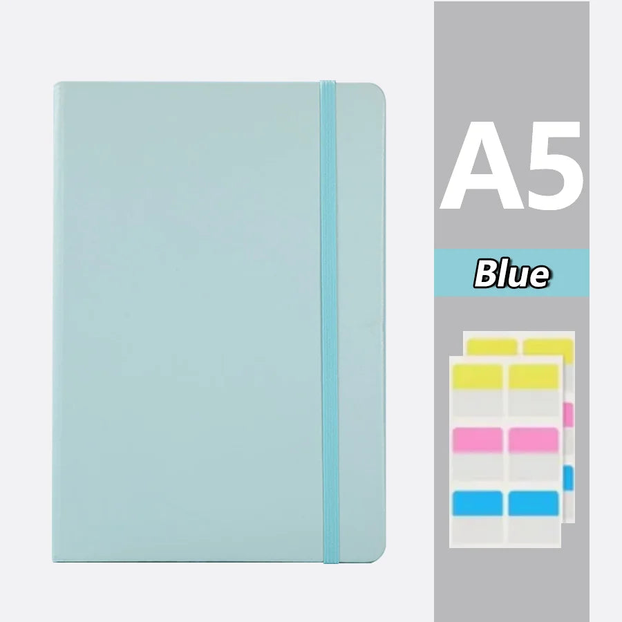 A5 Business with PU Notebook, Student Notebook, 200 Pages, Handcrafted Bookbook, Handcrafted Bookbook, Comes with Memo Paper