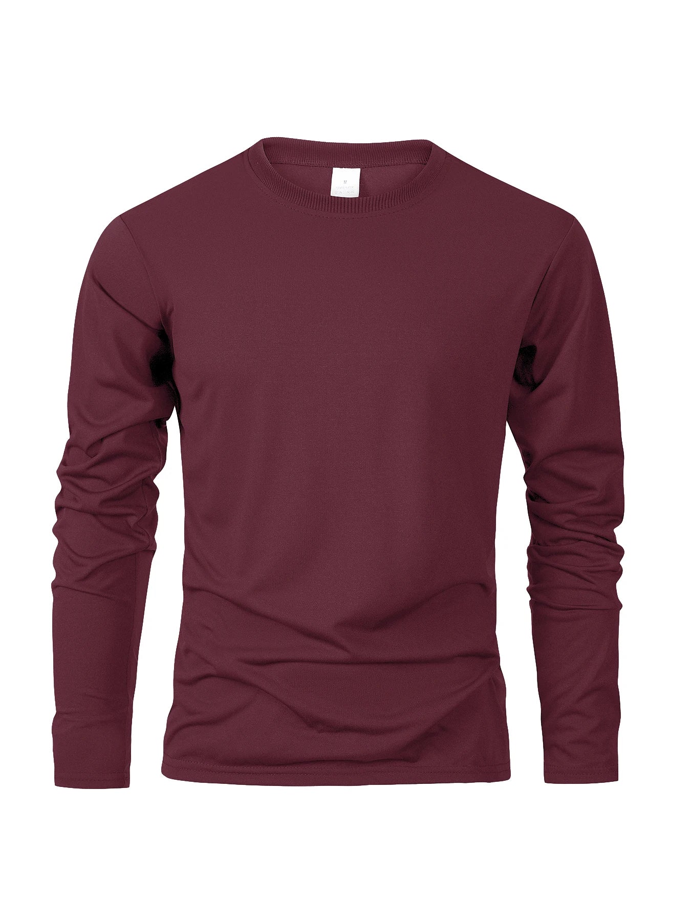 Long Sleeve Casual Tops Solid Color T-Shirt