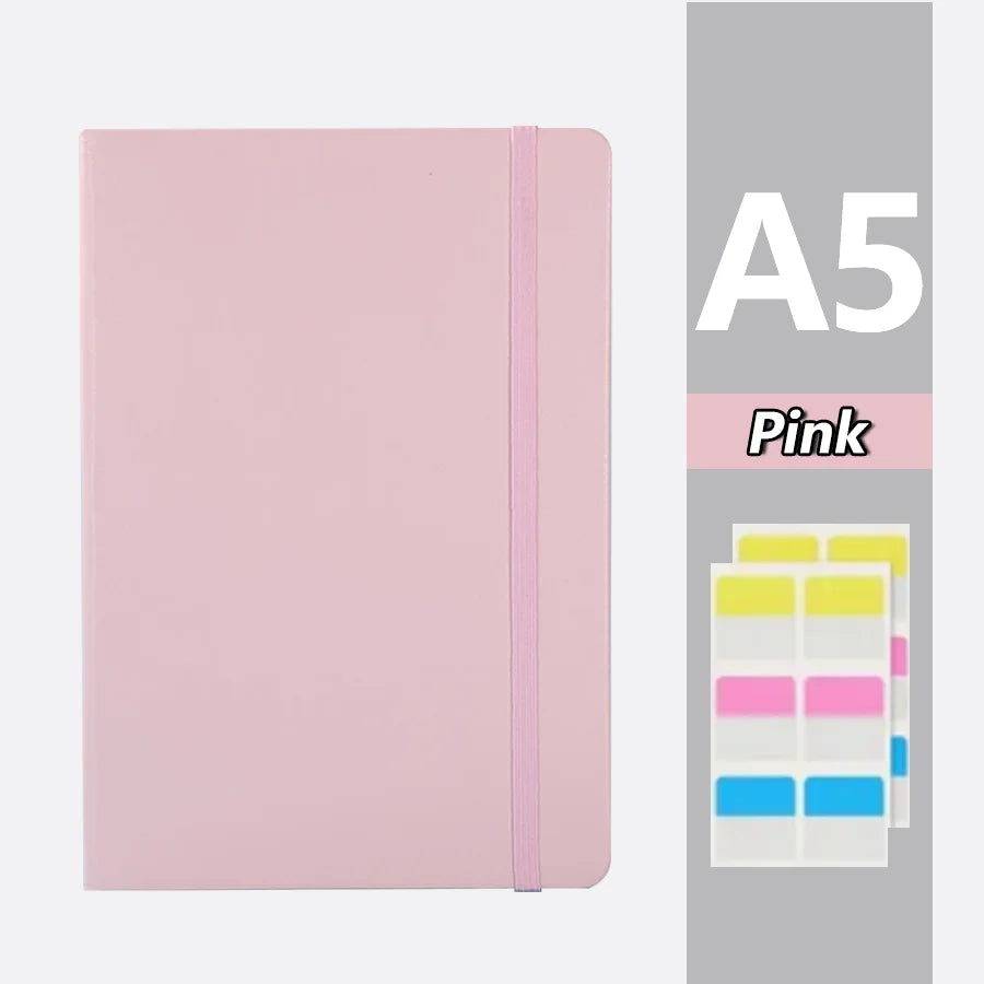 A5 Business with PU Notebook, Student Notebook, 200 Pages, Handcrafted Bookbook, Handcrafted Bookbook, Comes with Memo Paper