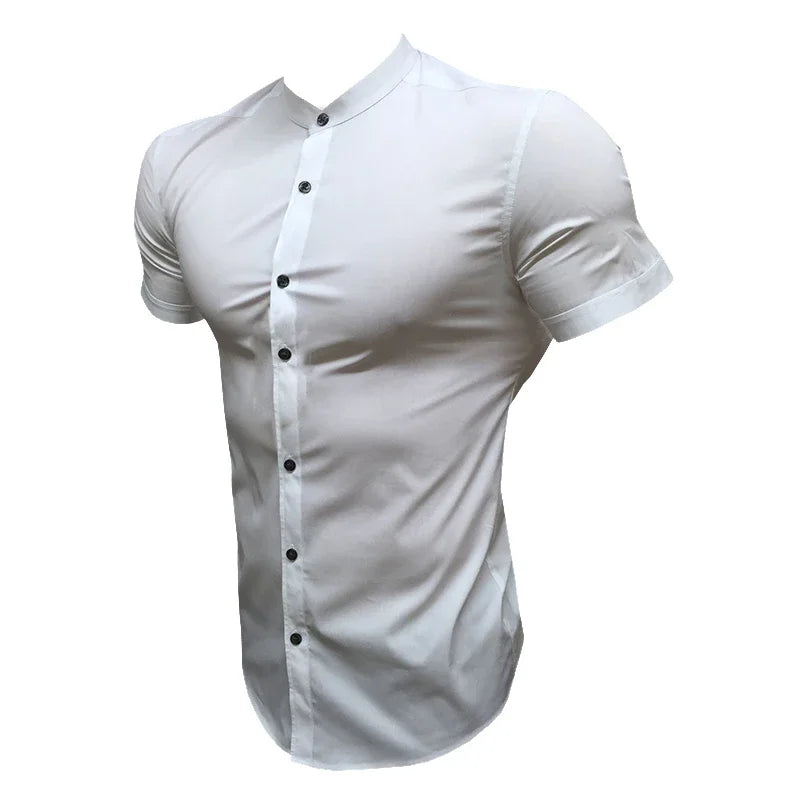 Plain Slim Fit Short Sleeve Casual Dry T-Shirts