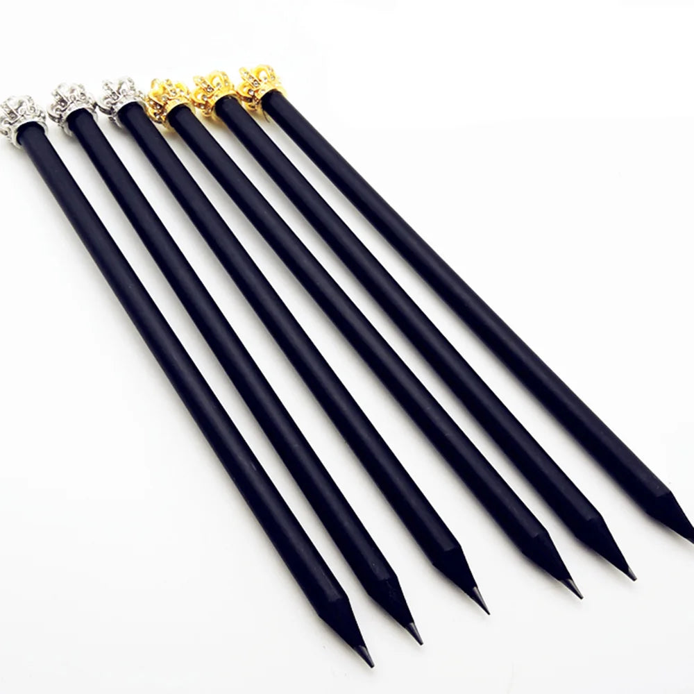 Pencil Crown Diamond Color Pencil Stationery Items Drawing Supplies Cute Pencils For School Basswood Office School