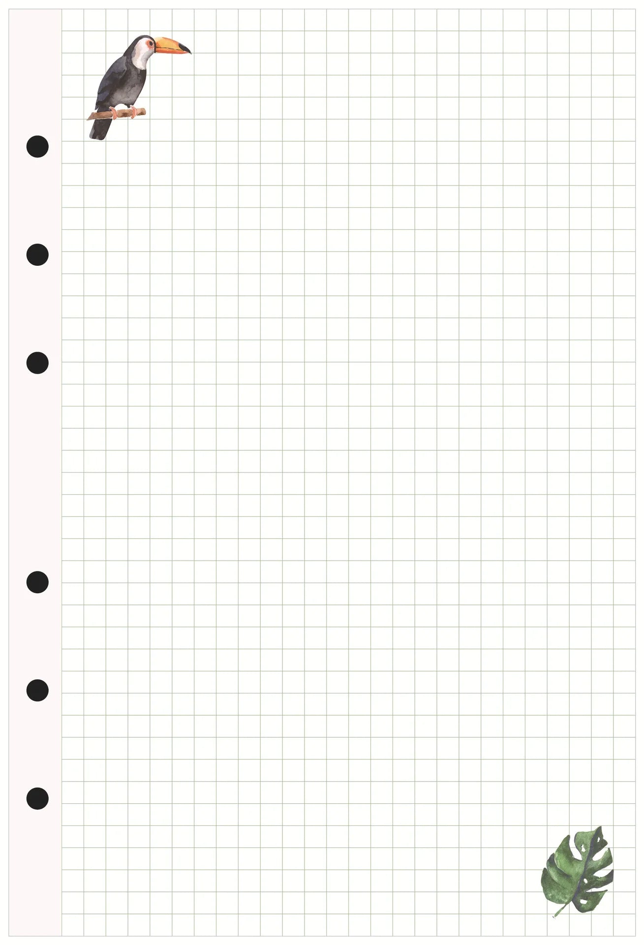 A5A6A7 45 Sheets Kawaii Loose Leaf Notebook Paper Refill Spiral Binder Index Inner PagesGrid Line Point Planner Sketchbook