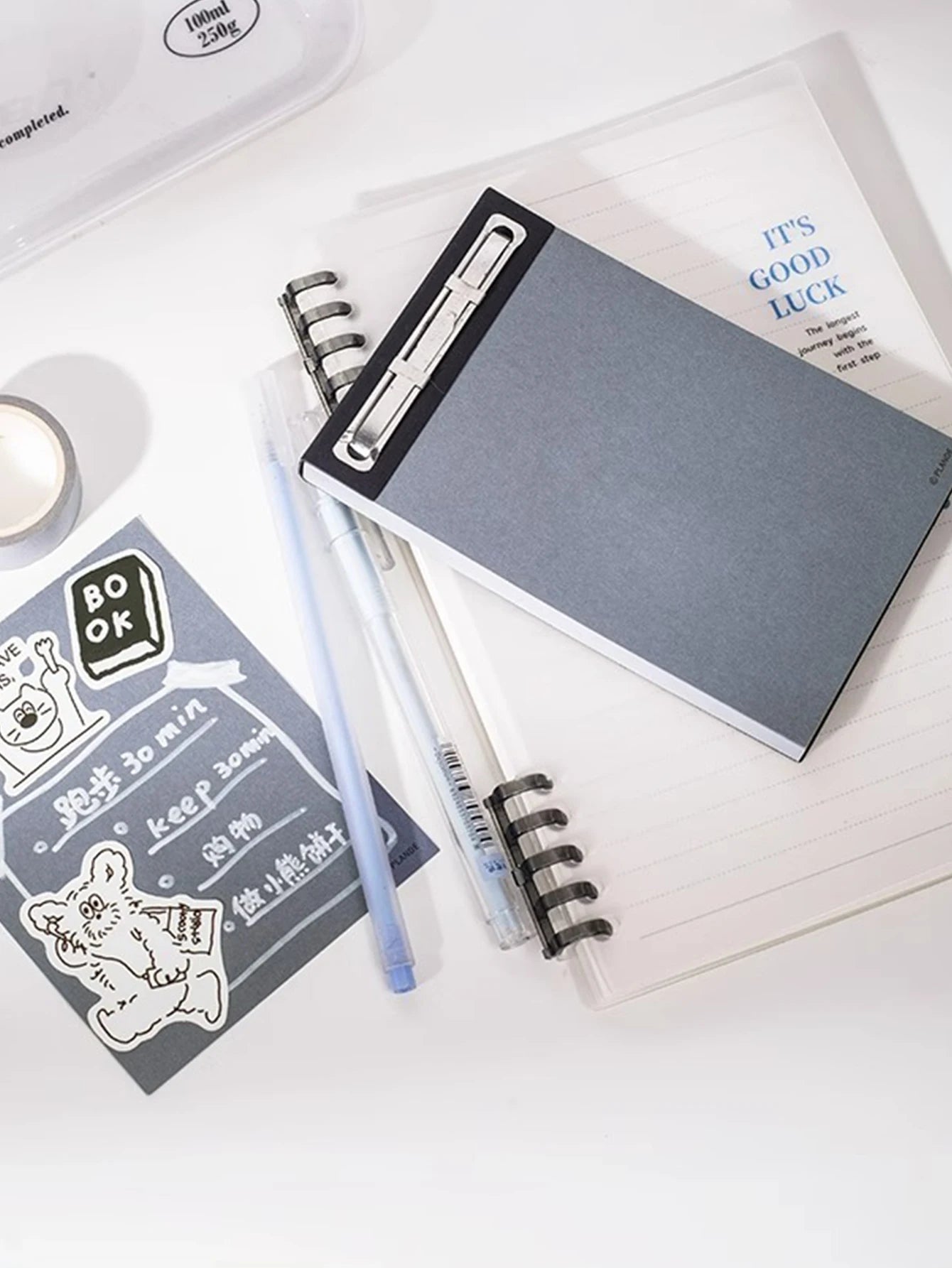 75 Sheets of Plande Note Book Can Be Torn Student Study Memo Hand Account Non-adhesive Notepad Blank Note Book Pocket Stationery