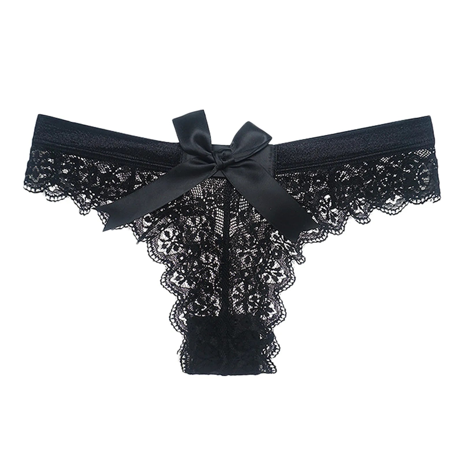 Seductive Thin Panties For Women Crochet Black Lace Underwear Ropa Interior Sexi  Mujer