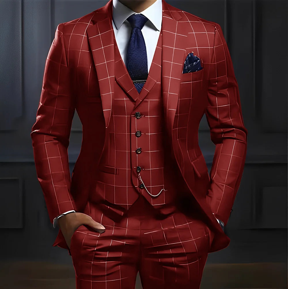 3 piece Formal Business Work Tuxedo Custom Color