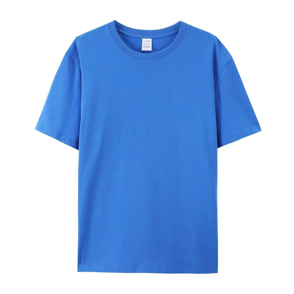 Plain Cotton Short Sleeve Unisex Crew Neck T-shirts