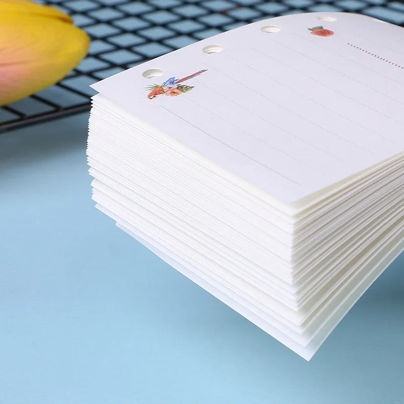 A5A6A7 45 Sheets Kawaii Loose Leaf Notebook Paper Refill Spiral Binder Index Inner PagesGrid Line Point Planner Sketchbook