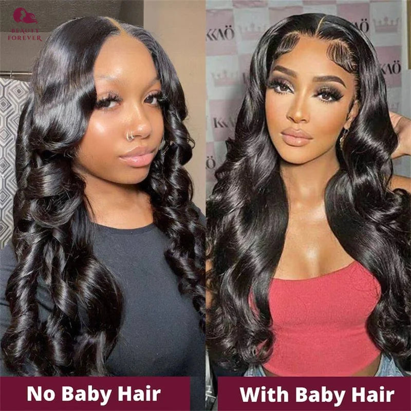 Beautyforever 13x4 Elastic Drawstring Glueless Wig Human Hair 3D Body Wave Bye Bye Knots Wear and Go Glueless Lace Front Wig