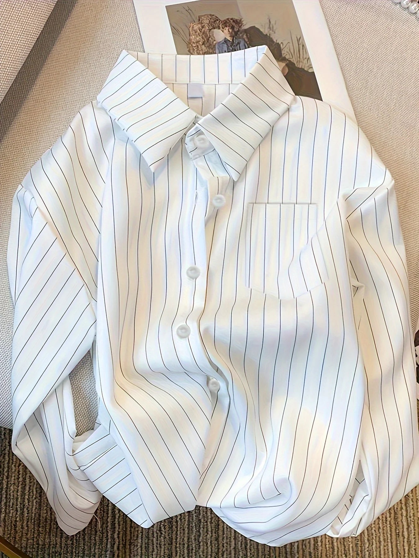 Striped Long Sleeve Shirt for Women