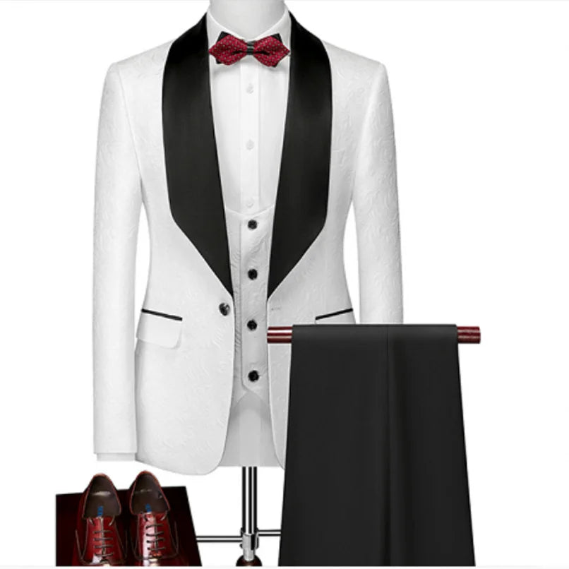 Tuxedos Shawl Satin Lapel ( Jacket+Pants+Vest+Tie) C691