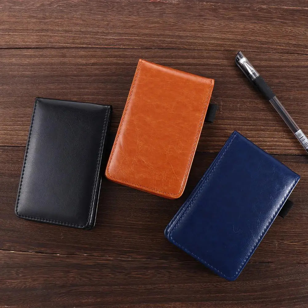 Office School Supplies Diary Small Memo Pads Leather Cover A7 Notebook Mini Notepad Business Memos Pocket Planner