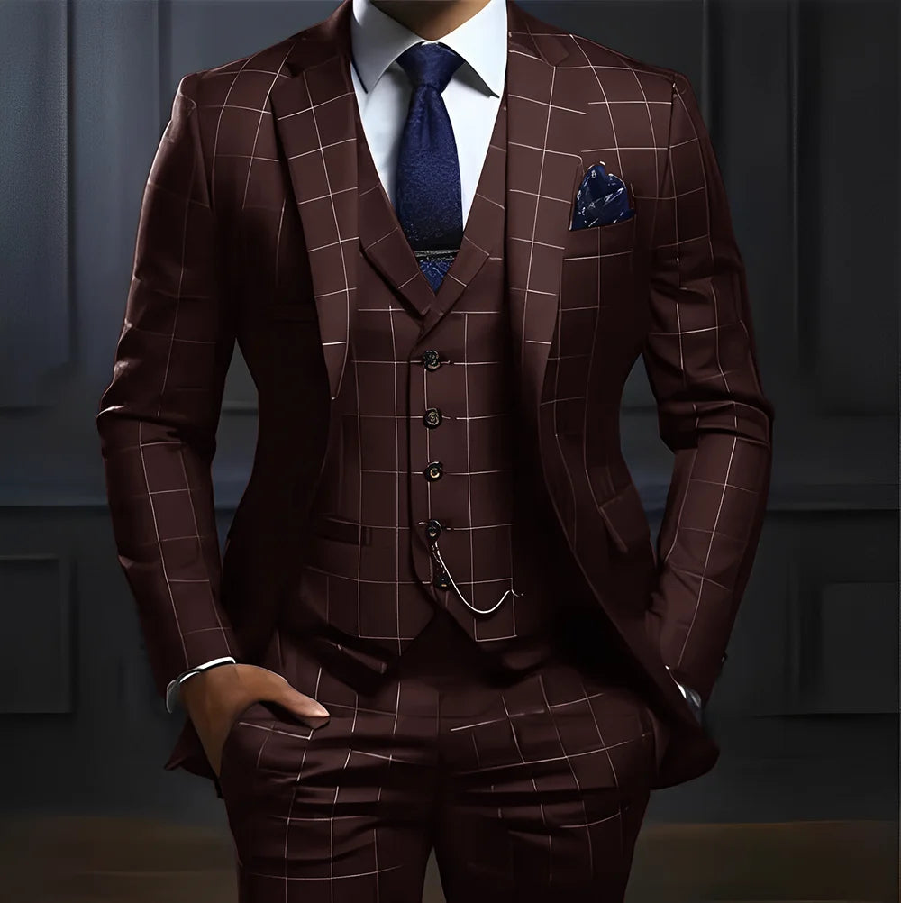 3 piece Formal Business Work Tuxedo Custom Color