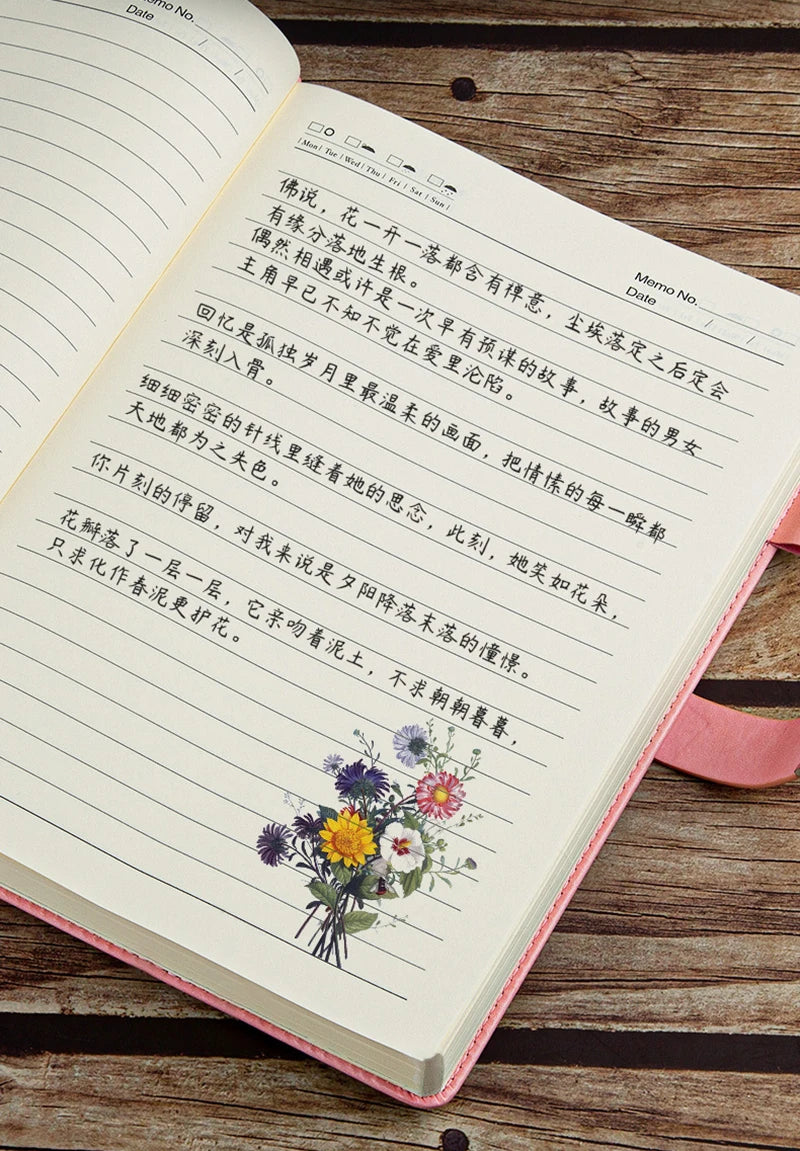 A5 Thick Notebook Journal PU Hard Cover Diary Notepad European Style Student Sketchbook Stationery Office Work Planner Note Book