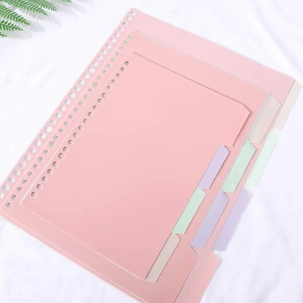 School Coil Book Bookmark B5 A5 A4 Diary Loose-leaf Inner Page Notebook Separator Page Binder Index Page Binder Index Dividers