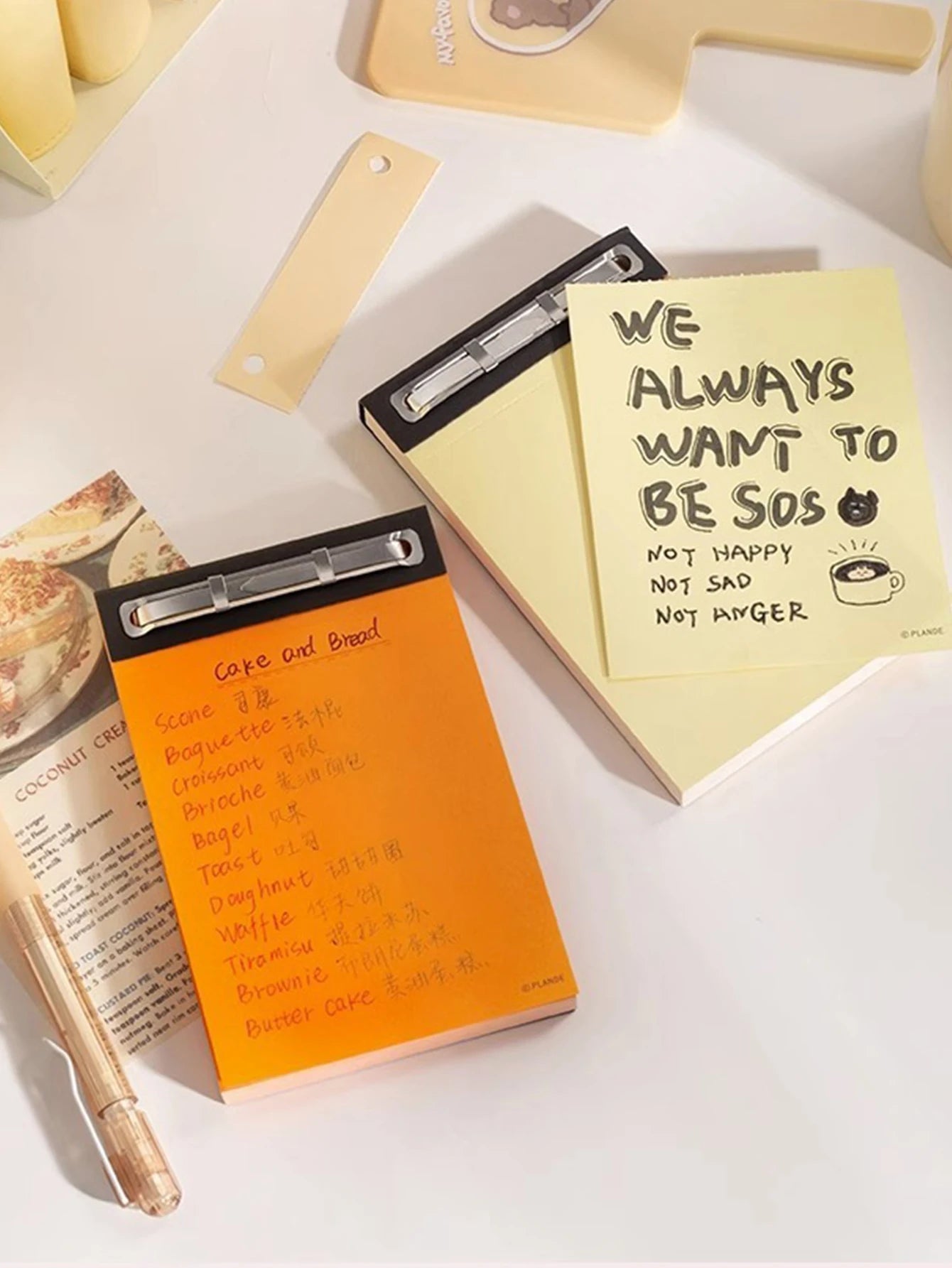 75 Sheets of Plande Note Book Can Be Torn Student Study Memo Hand Account Non-adhesive Notepad Blank Note Book Pocket Stationery