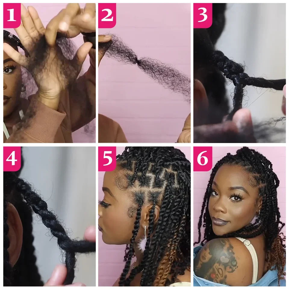 Best Quality QVR Afro Kinky Bulk Hair for Dreadlocks Affordable Sale Top Tight Kinkys for Loc Repair Twist Braiding 1 Pack 50g