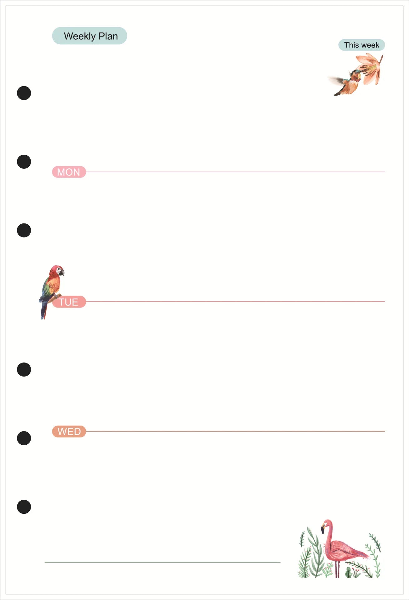 A5A6A7 45 Sheets Kawaii Loose Leaf Notebook Paper Refill Spiral Binder Index Inner PagesGrid Line Point Planner Sketchbook