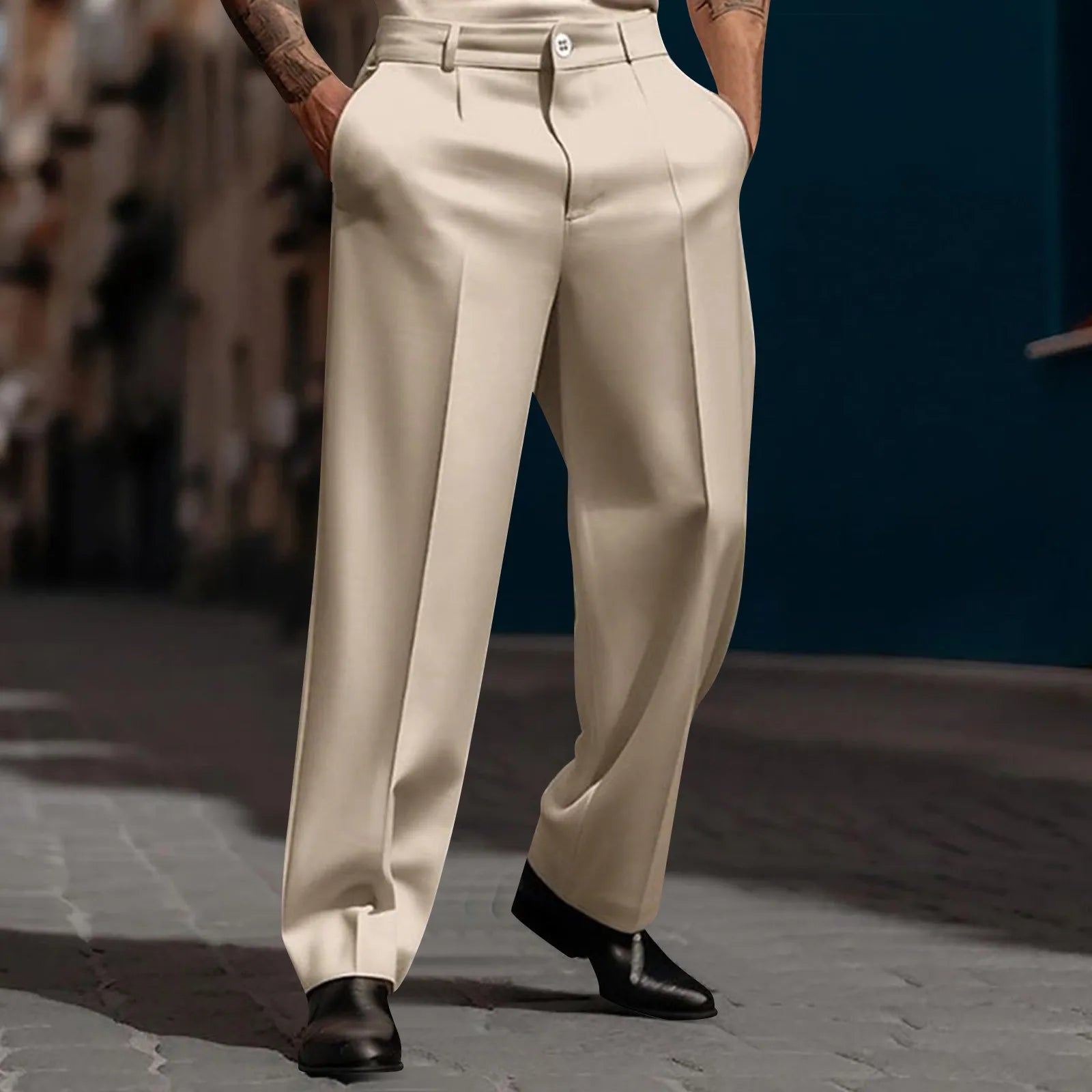 Straight Leg Breathable Fashionable Trousers