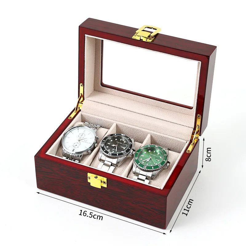 Watch Boxes 2/3/5/6/10/12 Grids Luxury Wooden Watch Organizers Wood Holder Boxes for Men Women Watches Jewelry Display