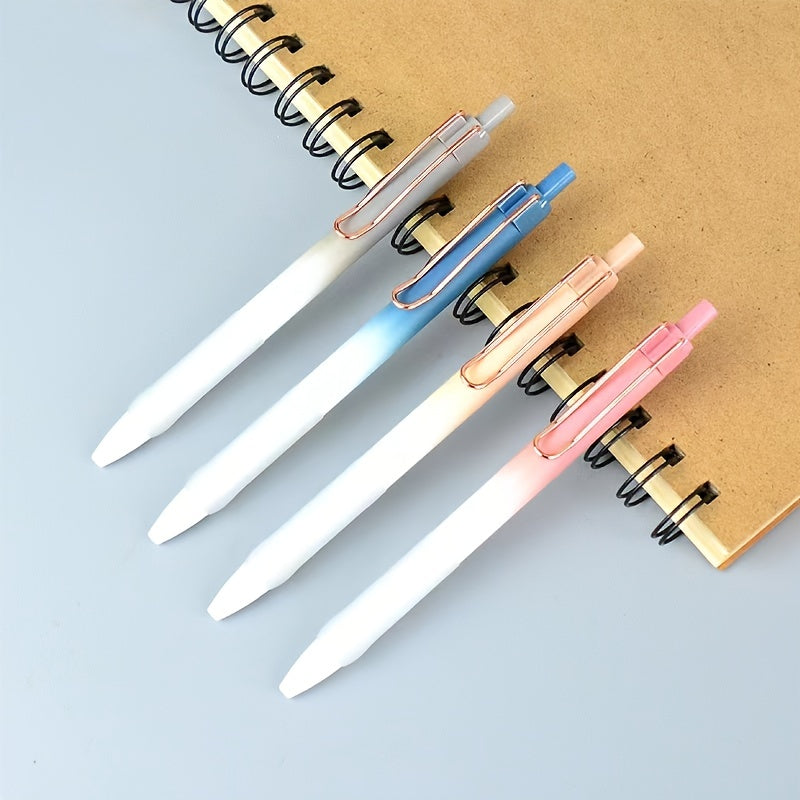 4pcs Black Ink Ballpoint Pen Set - Premium ST Nib for Smooth Writing, Exam-Approved & Student-Friendly, Ideal for Office & Stationery Needs