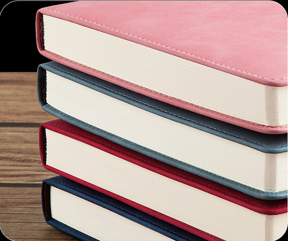 A5 Thick Notebook Journal PU Hard Cover Diary Notepad European Style Student Sketchbook Stationery Office Work Planner Note Book