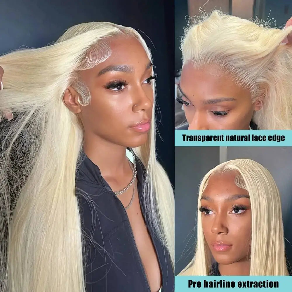 613 HD Lace Frontal Wig 13x4 13x6 360 Full Lace Transparent Honey Blonde Brazilian Straight Lace Front Human Hair Wigs for Women