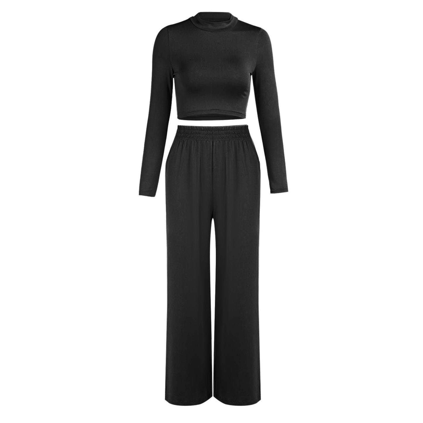 Sexy Women'S Sports Casual Suit Solid Color High Waist Slim Tight Identity Female Clothing Two Piece Set Conjuntos De Pantalones
