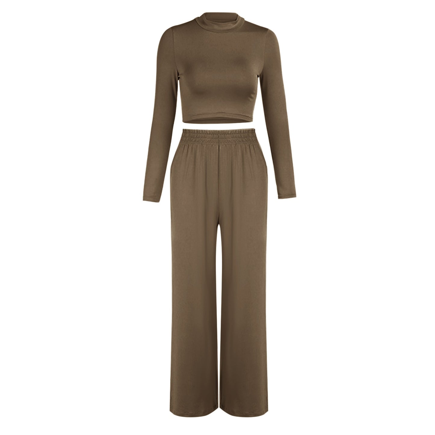 Sexy Women'S Sports Casual Suit Solid Color High Waist Slim Tight Identity Female Clothing Two Piece Set Conjuntos De Pantalones