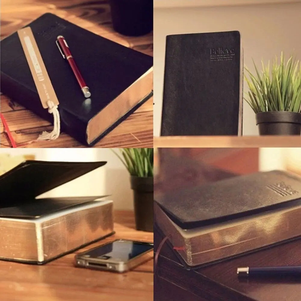 Thick Paper PU Leather Bible Diary Book Agenda Planner Notebook Traveling Book A5 Notepad
