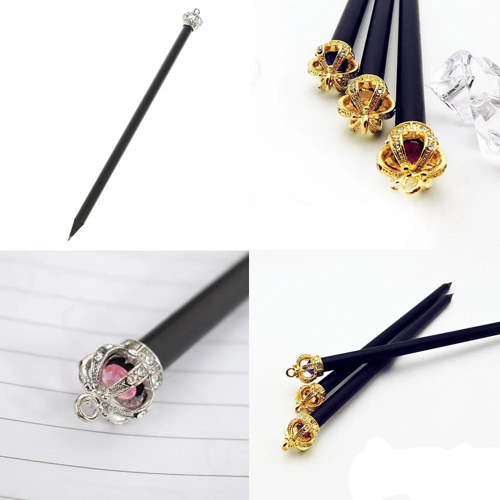 Pencil Crown Diamond Color Pencil Stationery Items Drawing Supplies Cute Pencils For School Basswood Office School